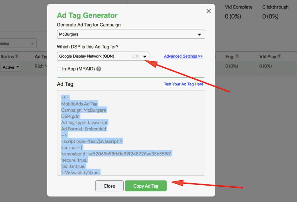 How To Use MobileAds' Ad Tag Generator 3